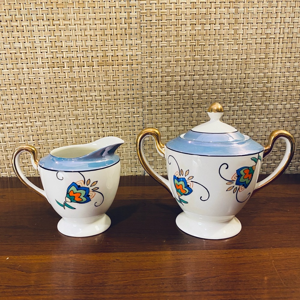 🌟2xHP🌟VTG Japanese Lusterware Cream & Sugar